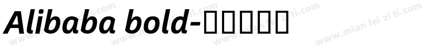 Alibaba bold字体转换